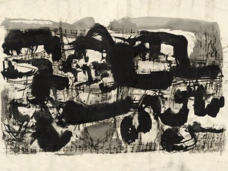 Abstracted Landscape, Black and Grey Hot on Sale