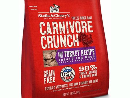 Stella & Chewy Carnivore Crunch Turkey 3.5oz Online now