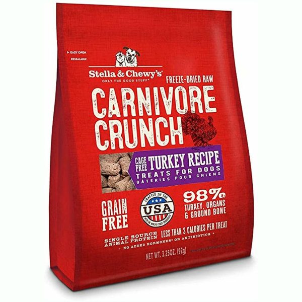 Stella & Chewy Carnivore Crunch Turkey 3.5oz Online now