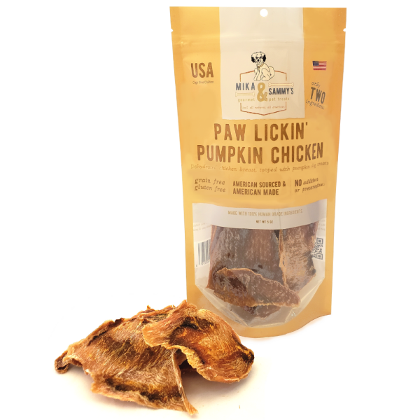 Mika and Sammys Paw lickin Pumpkin Chicken  5oz Sale