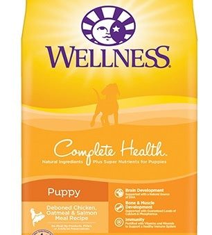 Wellness Complete Health Natural Puppy Chicken, Oatmeal and Salmon Dry Dog Food Fashion