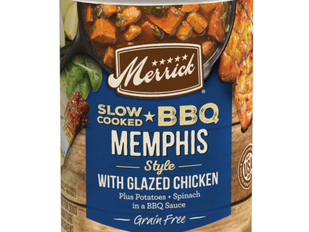 Merrick Grain Free Slow Cooked BBQ Memphis Style Chicken Recipe Canned Dog Food Sale