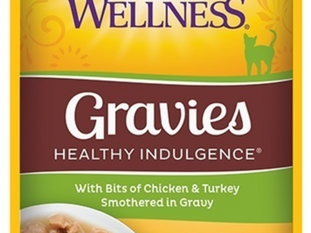 Wellness Healthy Indulgence Natural Grain Free Gravies with Chicken and Turkey in Gravy Cat Food Pouch Fashion