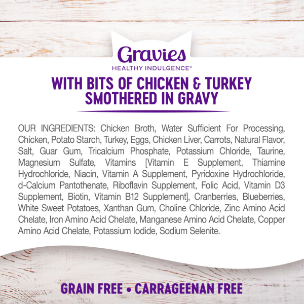 Wellness Healthy Indulgence Natural Grain Free Gravies with Chicken and Turkey in Gravy Cat Food Pouch Fashion