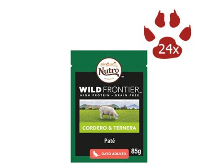 NUTRO WILD FRONTIER Cordero&Ternera Comida Húmeda para Gatos 24x85gr Sale