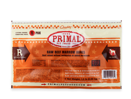 Primal Raw Beef Marrow Bones,  6-Pack Frozen Sale