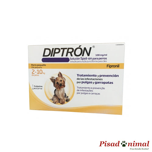 DIPTRON Pipetas Anti Pulgas y Garrapatas para Perros (2-10 Kg) For Cheap