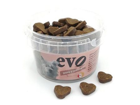 Snack EVO CORAZÓN 140gr Pavo y Patata para Perros Discount