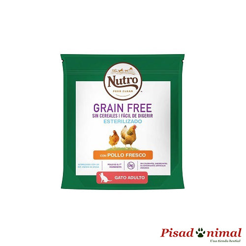 Pienso NUTRO Grain Free Pollo para Gatos Esterilizados Online now