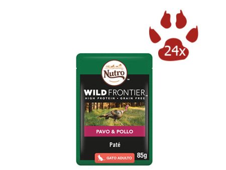 NUTRO WILD FRONTIER Pavo&Pollo Comida Húmeda para Gatos 24x85gr Cheap