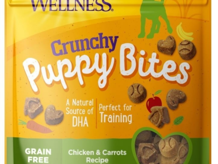 Wellness Natural Grain Free Crunchy Puppy Bites Chicken and Carrots Recipe Dog Treats on Sale