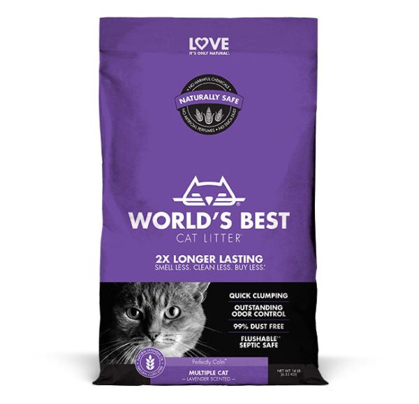 World s Best Lavender Scented Multiple Cat Clumping Formula Cat Litter For Sale