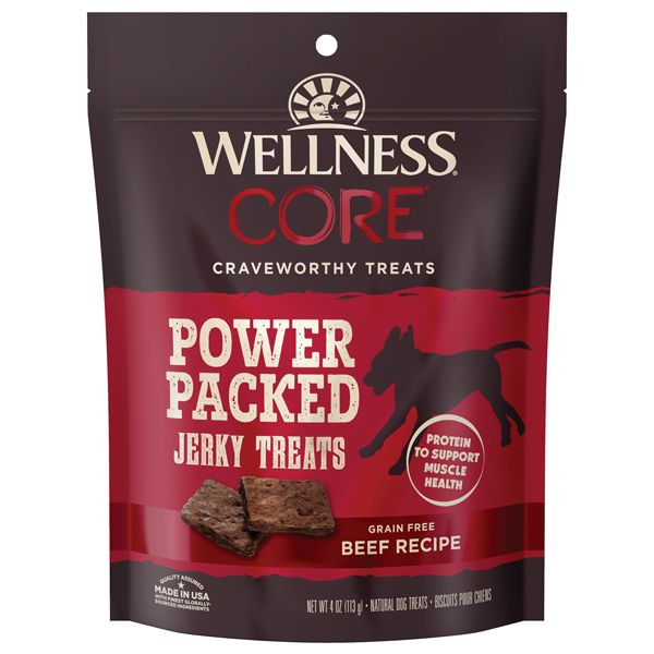 Wellness Core Power Packed Jerky Treats Beef Recipe 4oz Online Sale