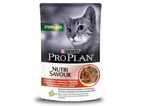 PURINA PRO PLAN STERILISED Alimento en Salsa para Gato Cheap