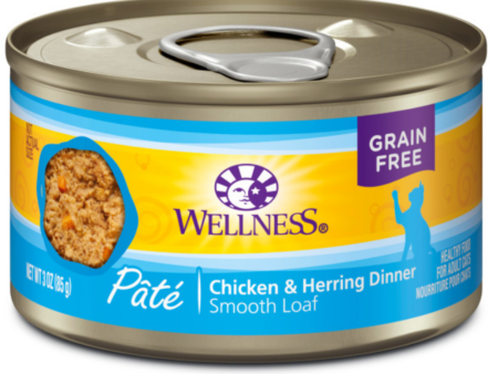 Wellness Complete Health Natural Grain Free Chicken and Herring Pate Wet Canned Cat Food Discount