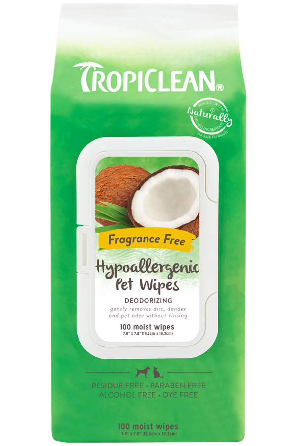 Tropiclean Pet Wipes HypoAllergenic 100ct For Discount